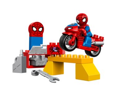 lego spider man motorbike