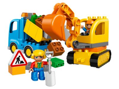 duplo digger and truck