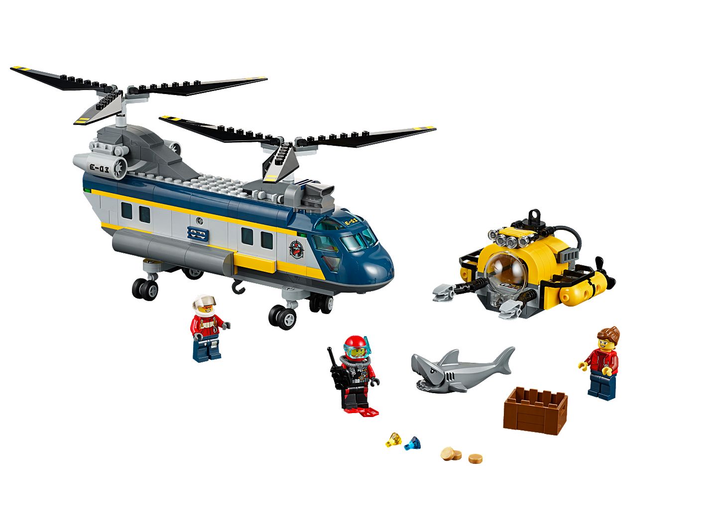 Tiefsee Helikopter 60093 City Offiziellen Lego Shop De